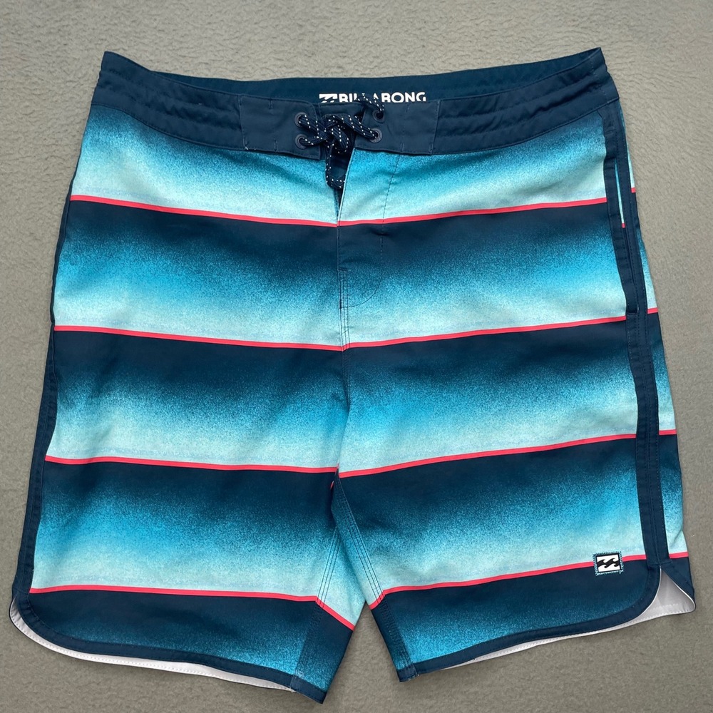 Billabong Men Board Shorts Polyester Elastane 31 Lo Tides 73 Striped M147NBST